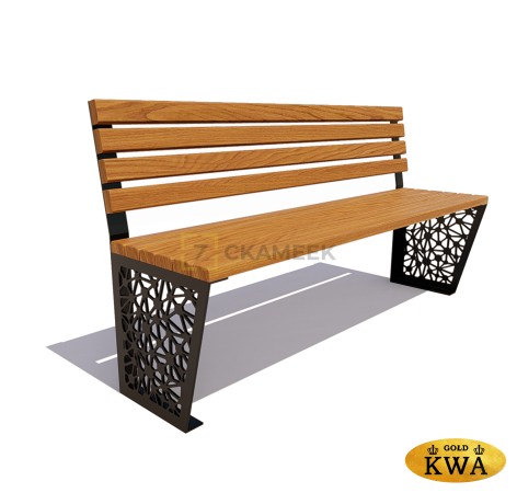 Скамейка «Сколково» без подлокотников (0,6 лиственница,40х60)