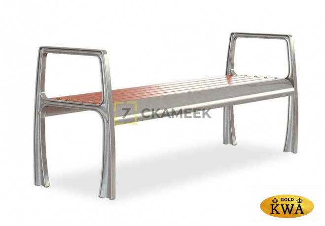 Скамейка без спинки алюминиевая «Бридж»