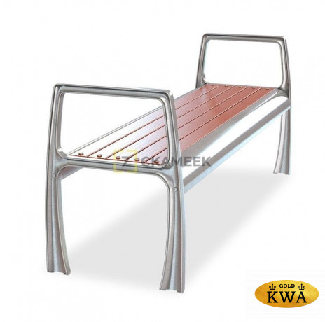Скамейка без спинки алюминиевая «Бридж»