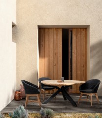 Стол из тика обеденный Palmdale d160 см