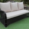 "Ницца" диван из искусственного ротанга трехместный, цвет бронзовый