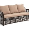 "Ницца" диван из искусственного ротанга трехместный, цвет бронзовый