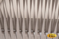 &quot;Касабланка&quot; кресло плетеное из роупа, каркас алюминий белый муар, роуп бежевый 20мм, ткань бежевая 035