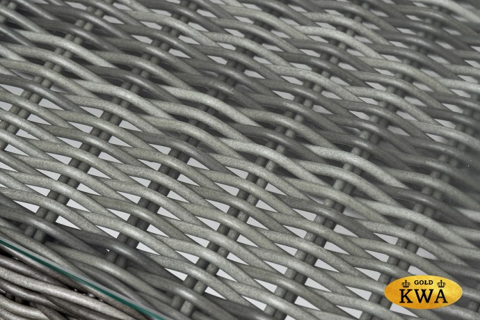 "Амароне" обеденная группа из искусственного ротанга на 6 персон, цвет графит