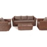 "Капучино" лаунж-зона из искусственного ротанга, цвет коричневый