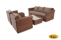 &quot;Капучино&quot; лаунж-зона из искусственного ротанга, цвет коричневый