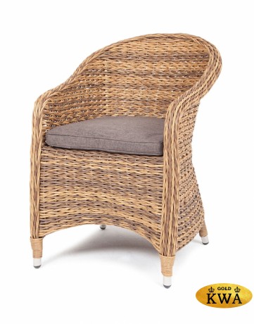 "Равенна" плетеное кресло из искусственного ротанга (гиацинт), цвет соломенный
