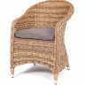 "Равенна" плетеное кресло из искусственного ротанга (гиацинт), цвет соломенный