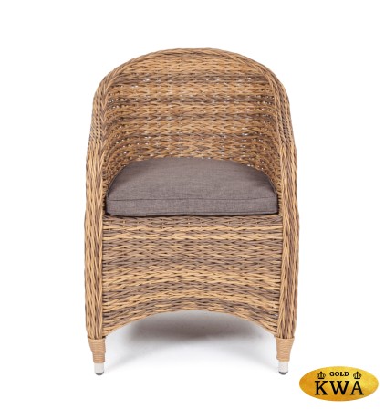 "Равенна" плетеное кресло из искусственного ротанга (гиацинт), цвет соломенный
