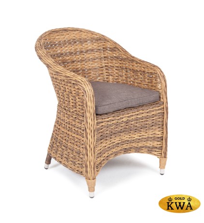 "Равенна" плетеное кресло из искусственного ротанга (гиацинт), цвет соломенный