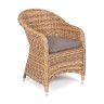"Равенна" плетеное кресло из искусственного ротанга (гиацинт), цвет соломенный