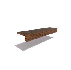 Настил для подпорных стен и бетонных скамеек «Вектор» (лиственница)