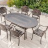 Обеденная группа из литого алюминия Stockholm 6/65