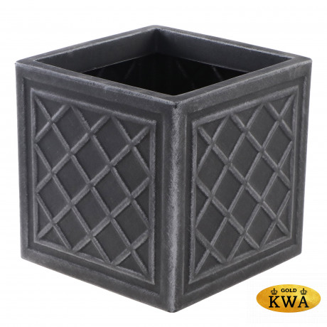 Кашпо Лед квадратное S, Sq.Lead Effect Planter, 27L