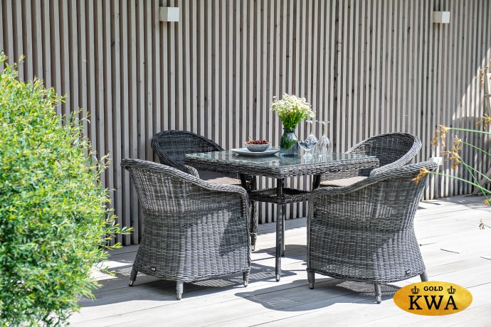 "Равенна" плетеное кресло из искусственного ротанга, цвет графит