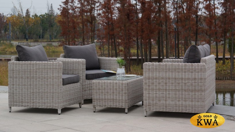 "Кон Панна" столик журнальный из искусственного ротанга, цвет бежевый