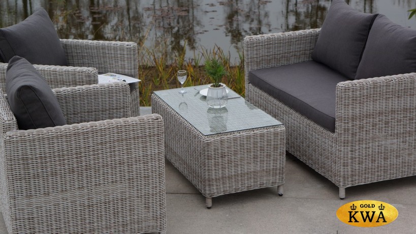 "Кон Панна" столик журнальный из искусственного ротанга, цвет бежевый