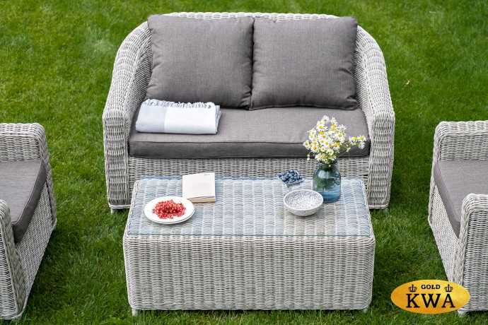 "Кон Панна" столик журнальный из искусственного ротанга, цвет бежевый