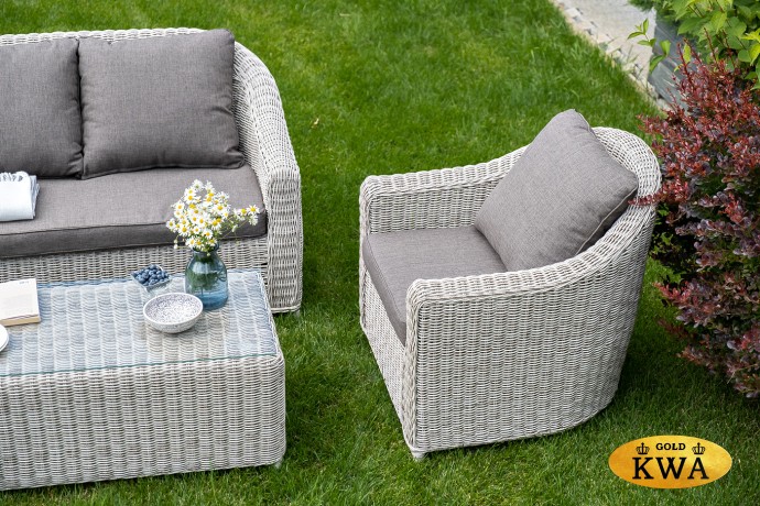 "Кон Панна" столик журнальный из искусственного ротанга, цвет бежевый