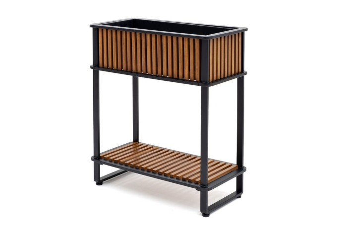 Кашпо-консоль  из акации НОРД прямоугольное 84 см