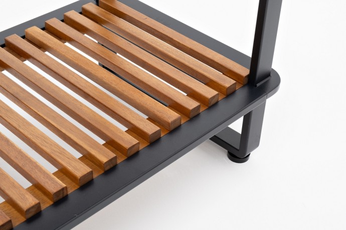 Кашпо-консоль  из акации НОРД прямоугольное 84 см