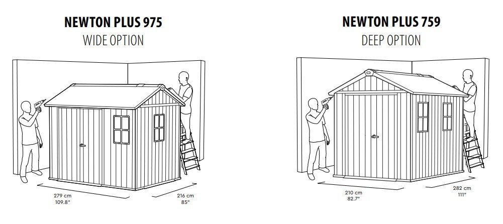 Хозблок- сарай Newton 2.0 wide 9x7,5