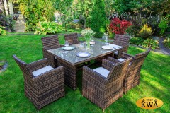 Обеденный комплект FIONA коричневый