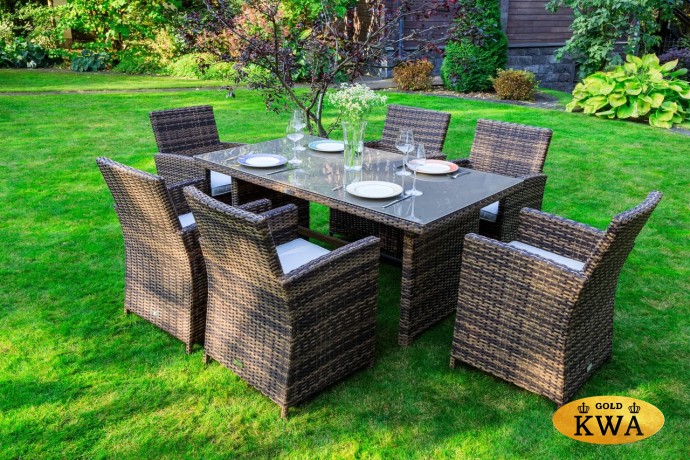 Обеденный комплект FIONA коричневый