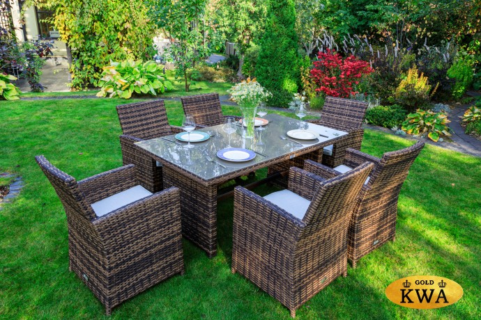 Обеденный комплект FIONA коричневый