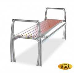 Скамейка без спинки алюминиевая «Бридж» (лиственница)