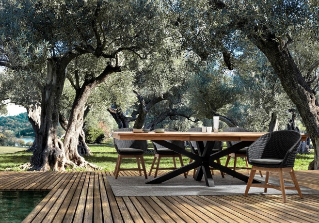 Стол из тика обеденный Palmdale 240х110 см