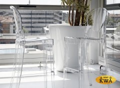 Стул полубарный прозрачный