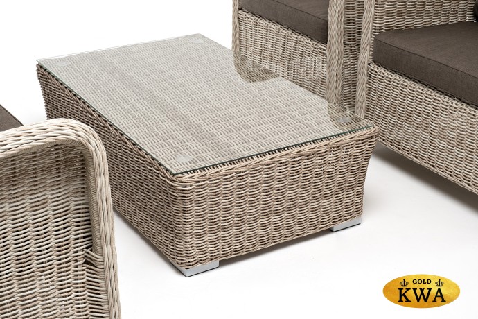 "Гляссе" лаунж-зона из искусственного ротанга, цвет бежевый