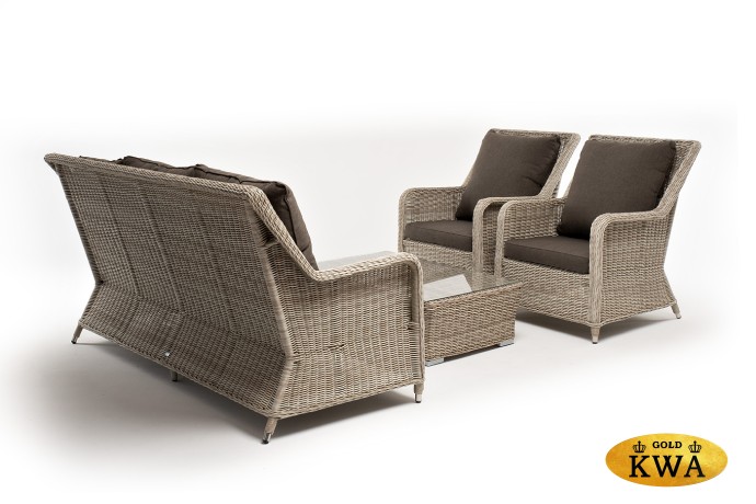 "Гляссе" лаунж-зона из искусственного ротанга, цвет бежевый