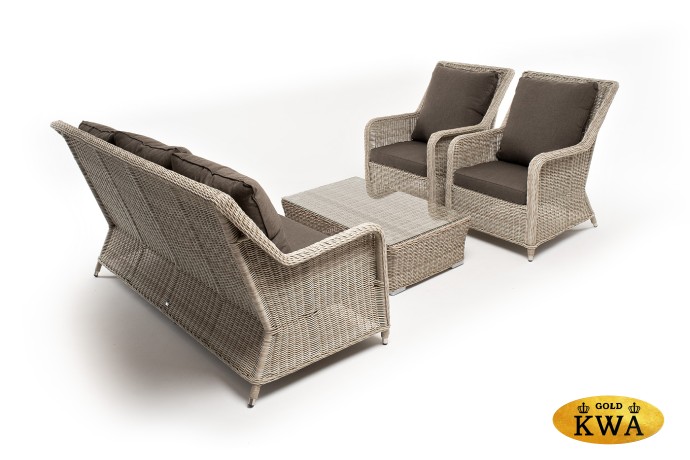 "Гляссе" лаунж-зона из искусственного ротанга, цвет бежевый