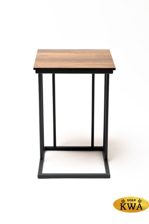 "Тулон" интерьерный стол из HPL квадратный 40х40, H60, цвет "дуб"