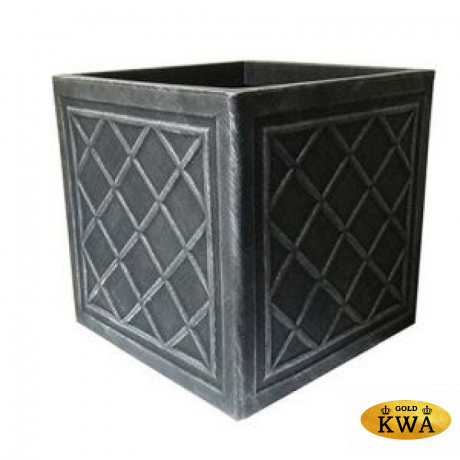 Кашпо Лед квадратное M, Sq.Lead Effect Planter, 47L