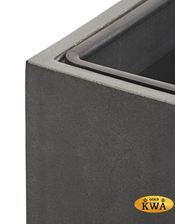 Кашпо TREEZ Effectory Beton Куб Тёмно-серый бетон 50х50х50 см