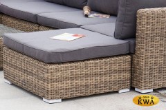 &quot;Лунго&quot; плетенная оттоманка с подушкой, цвет соломенный