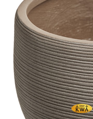 Кашпо TREEZ ERGO TreeLine Сферическая чаша Капучино в-22, д-28 см