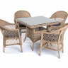 Сицилия обеденная группа плетеная из искусственного ротанга