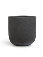 Кашпо TREEZ Effectory Granit Цилиндрическая Чаша Черный песок д-40, в-44 см