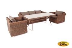 &quot;Моккачино&quot; обеденная группа из искусственного ротанга, цвет коричневый