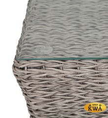 &quot;Капучино&quot; журнальный столик из искусственного ротанга (гиацинт), цвет cерый