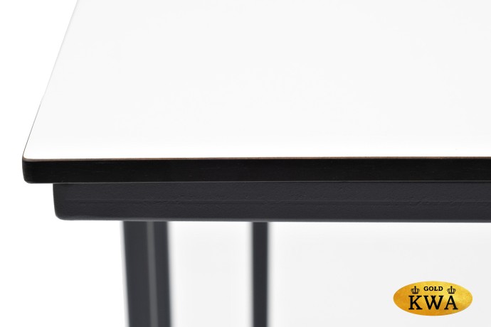 "Тулон" интерьерный стол из HPL квадратный 40х40, H60, цвет молочный