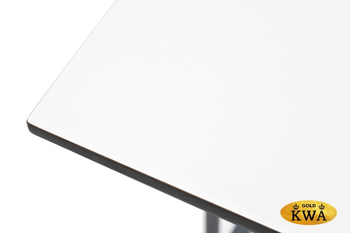 "Тулон" интерьерный стол из HPL квадратный 40х40, H60, цвет молочный