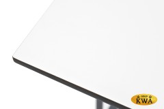 "Тулон" интерьерный стол из HPL квадратный 40х40, H60, цвет молочный