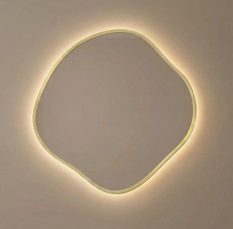 Organic M LED Gold Зеркало в раме с подсветкой