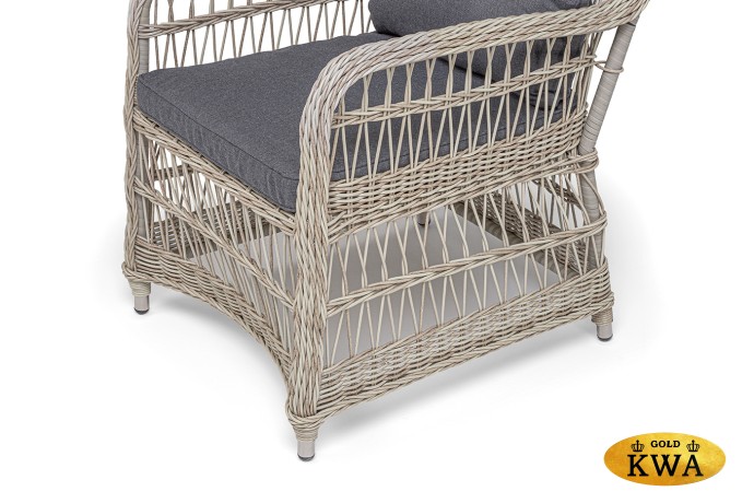 "Цесена" кресло плетеное из искусственного ротанга, цвет бежевый