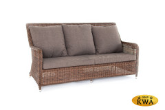 &quot;Гляссе&quot; диван трехместный из искусственного ротанга, цвет коричневый